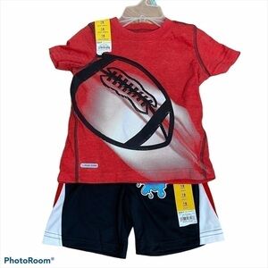 Jumping Beans Football Shorts Outfit NWT 18 mos